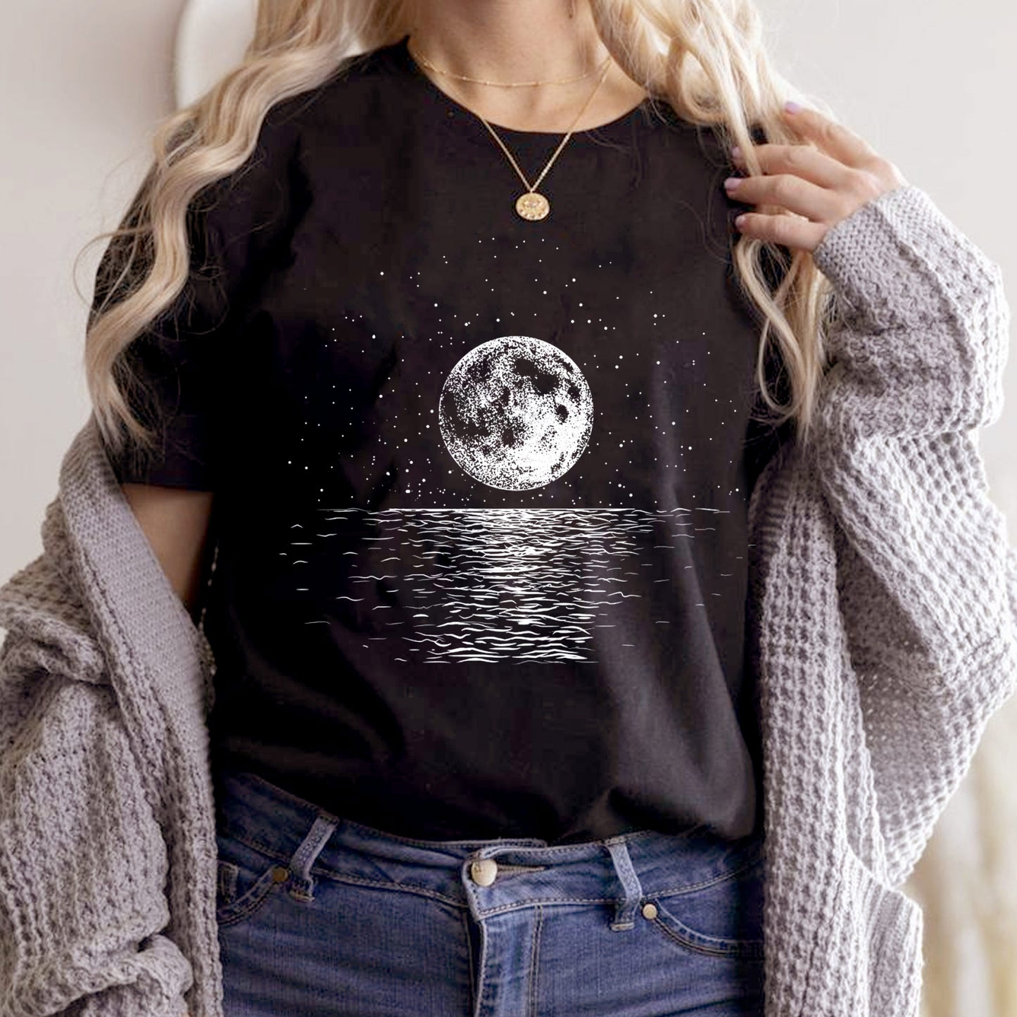 Fekete Sea Moon póló
