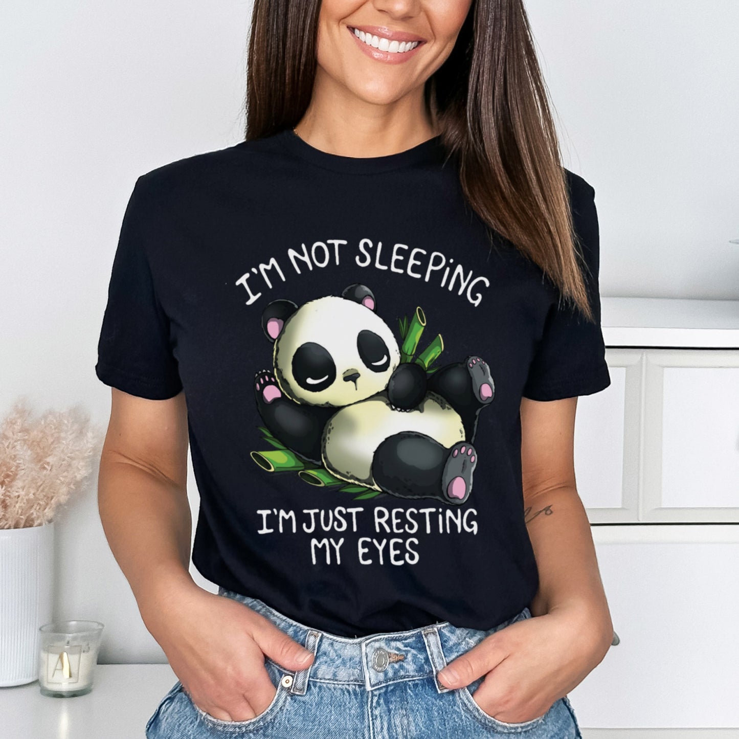 Fekete Sleepy Panda póló