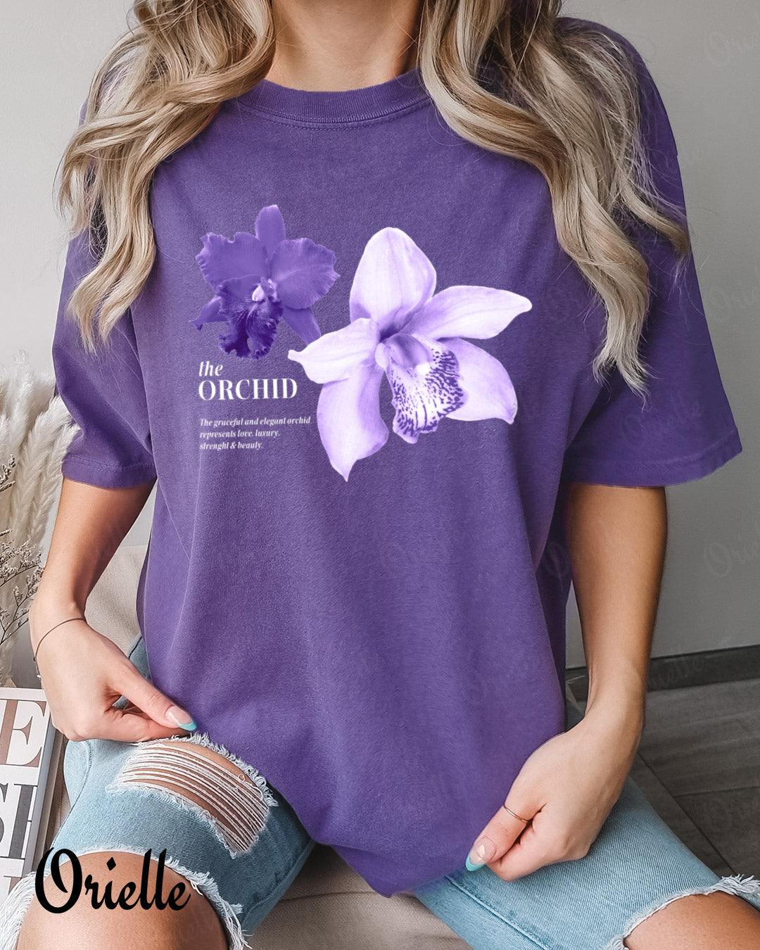 Laza szabású póló - Az Orchidea