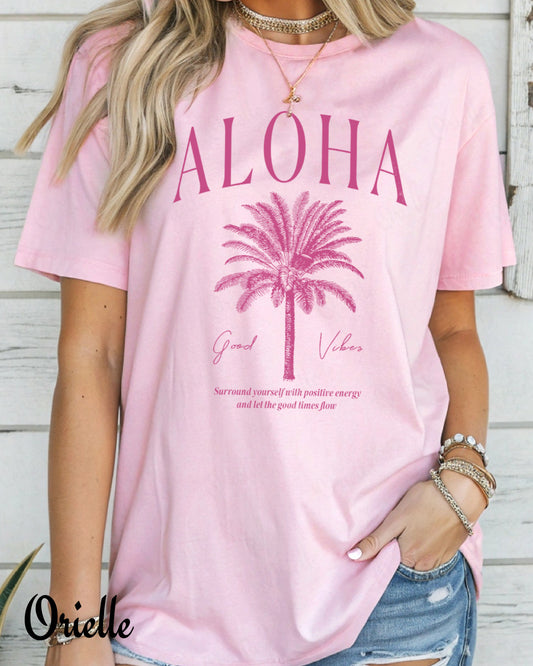 Laza szabású Aloha Vibes póló