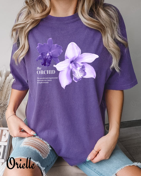 Laza szabású póló - Az Orchidea